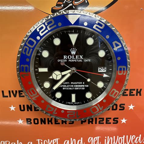 imitation rolex wall clocks|rolex pepsi wall clock.